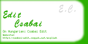 edit csabai business card